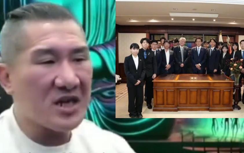 对于黄国昌窜访日本碰一鼻子灰并且留下和桌子合影留念一事，向来与他称兄道弟的台湾网