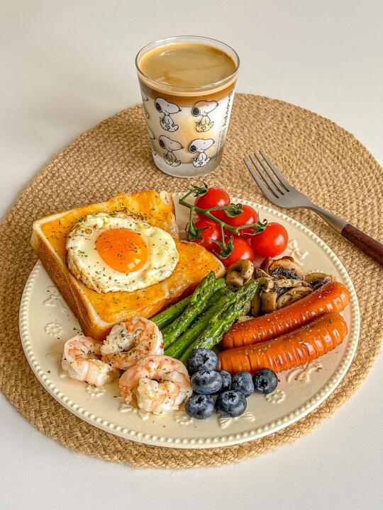 元气早午餐🍳鸡蛋芝士吐司三明治🥪dirty🥛