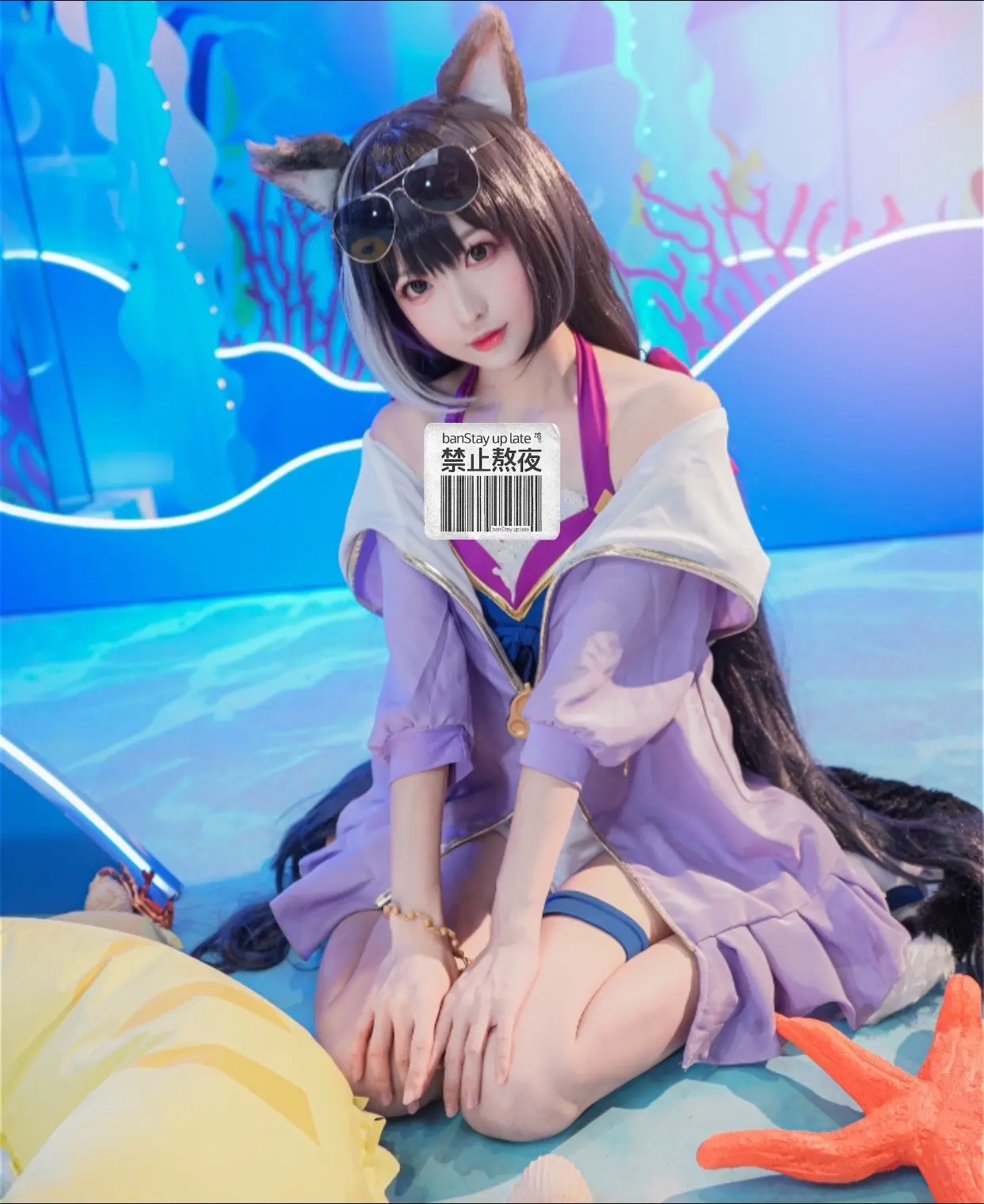 这腿又长又白又细 cosplay 一种很新的cosplay 这谁能顶得...