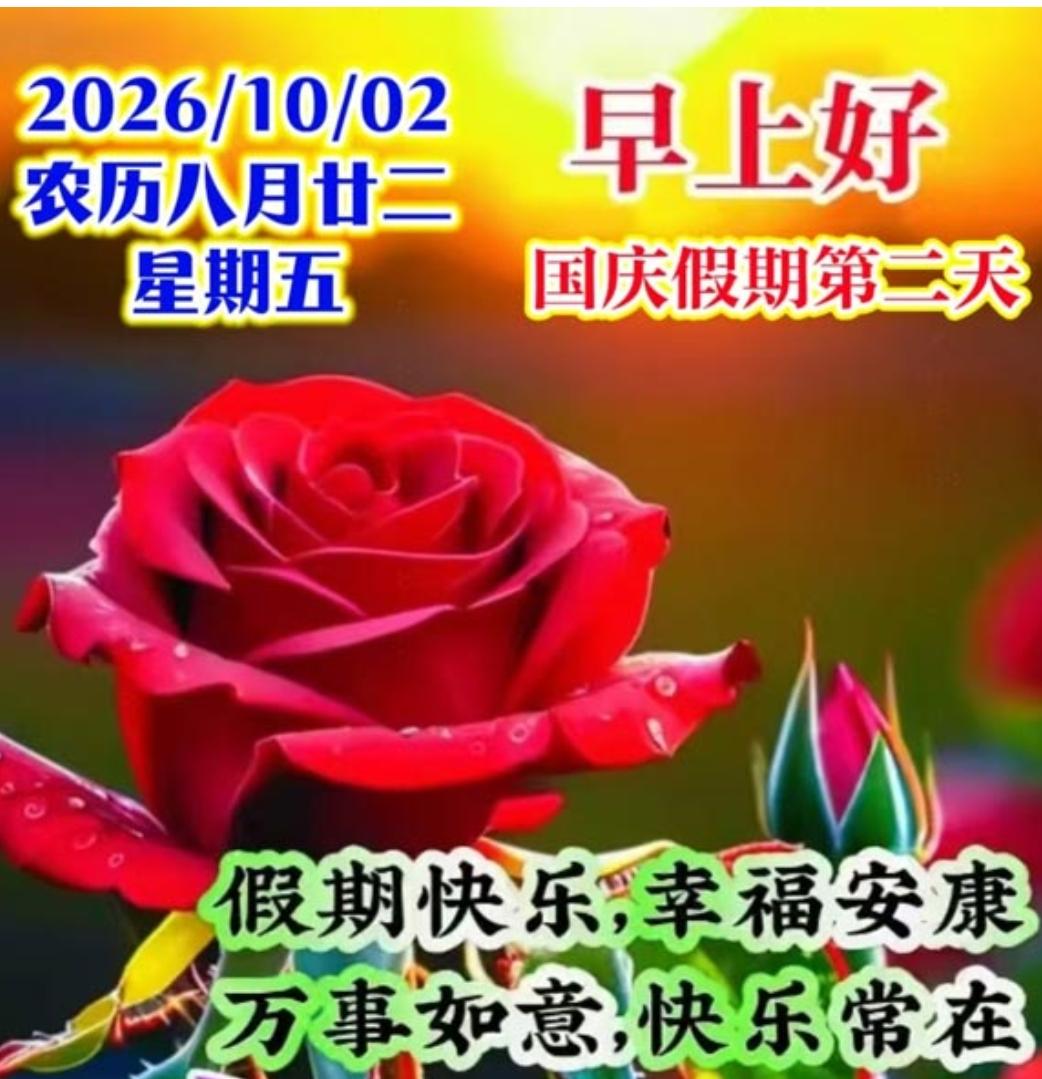 人生有缘常思念，
清晨问候如见面；
彼此不见心中念，
相互牵挂暖心间；
言语不多