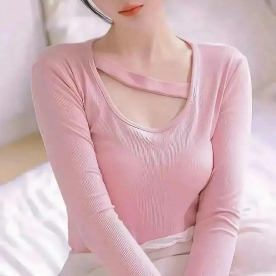 粉色温柔长袖，轻松打造甜美气质！💕✨温柔粉色穿搭 粉色长袖穿搭 温柔粉色上衣 