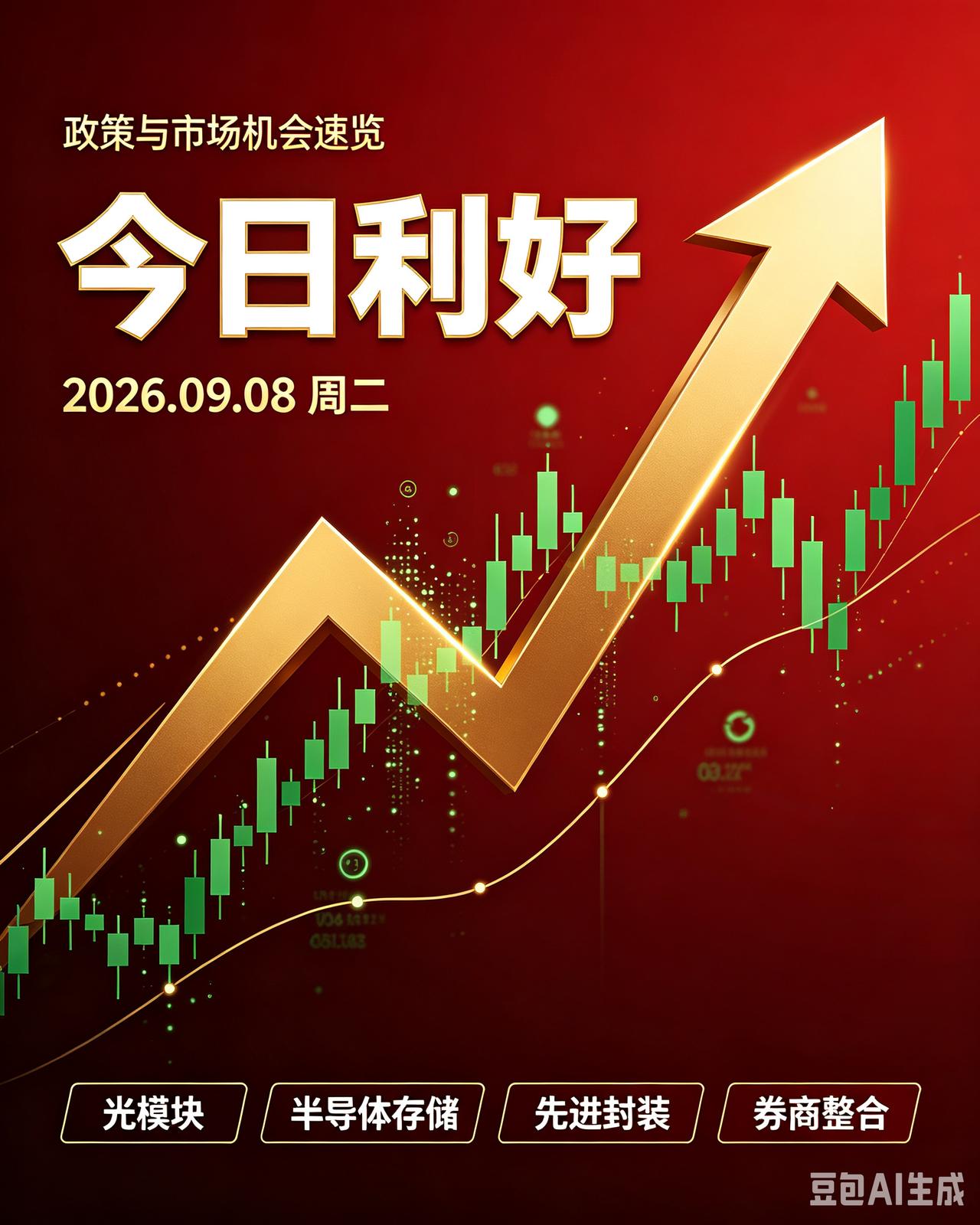今日利好｜2026‑09‑08 周二
 
风险提示：仅公开资讯整理，不构成投资建