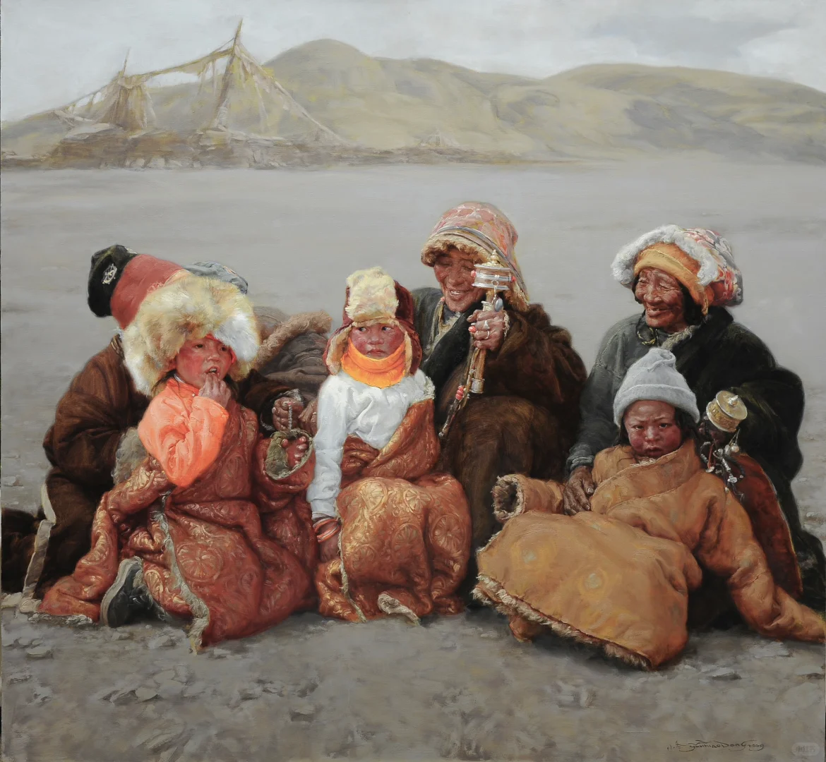 妇人和三个孩子｜中国美术馆再次展出