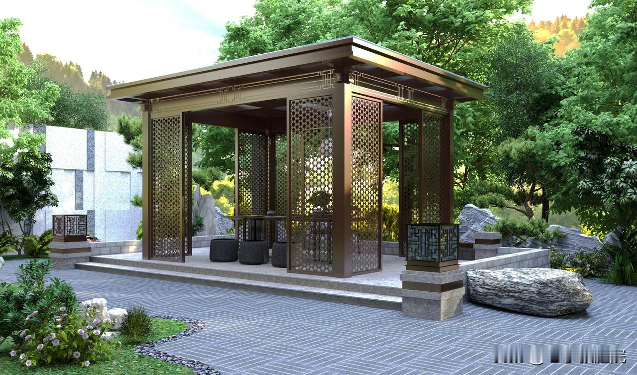 
在老丁直播的时候很多粉丝都问过老丁这么一个问题，庭院亭子我们到底要选择什么材料