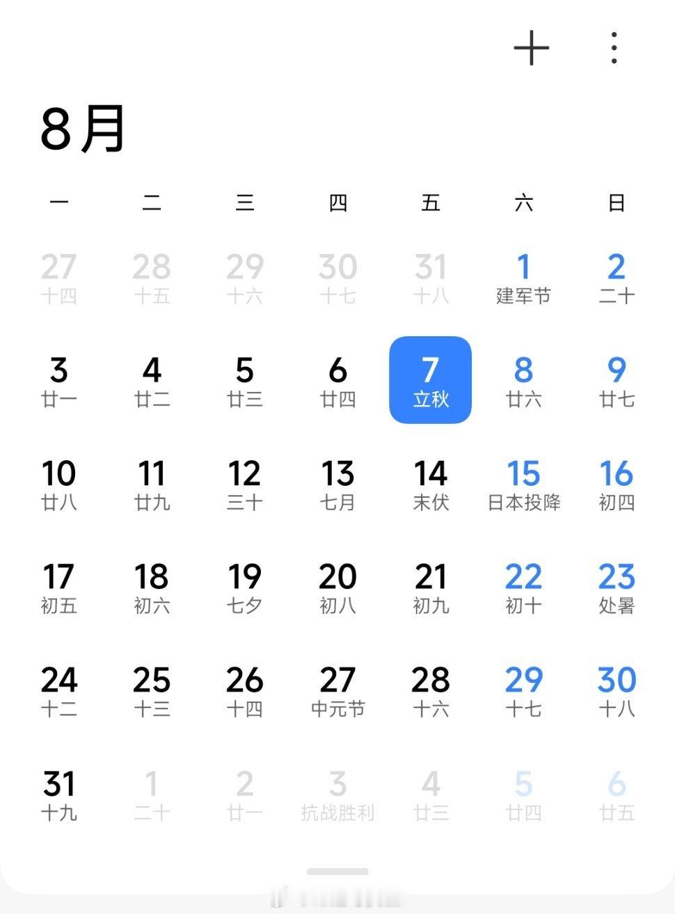 今天竟然立秋了，这么快，我猜今天应该会有个热搜叫做“秋天的第一杯奶茶”