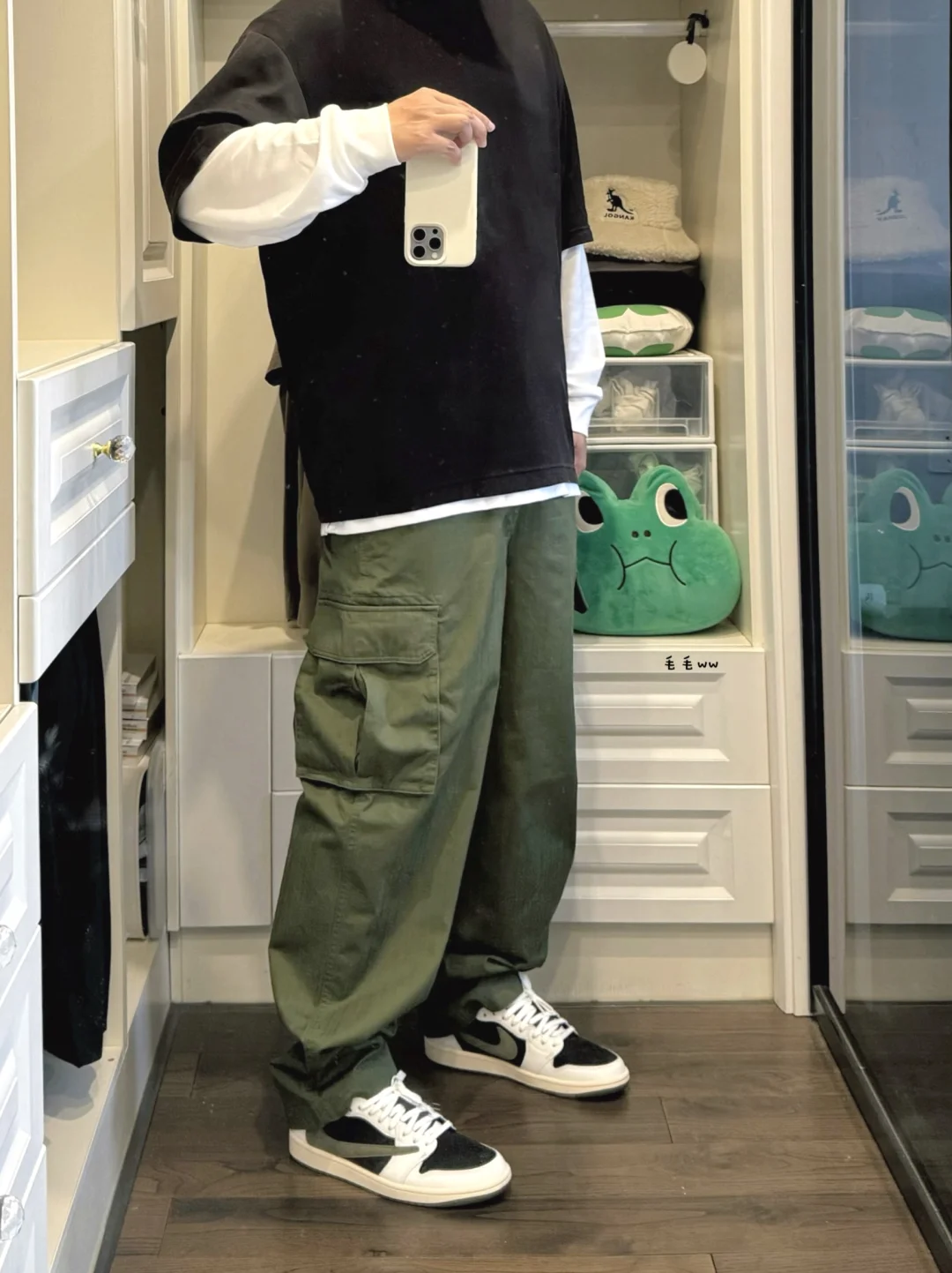 军绿色系｜工装裤穿搭