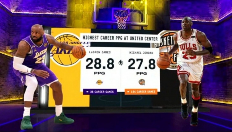 湖人昨天129-118战胜公牛，詹姆斯￼生涯一共在公牛￼主场联合中心球馆（建成于