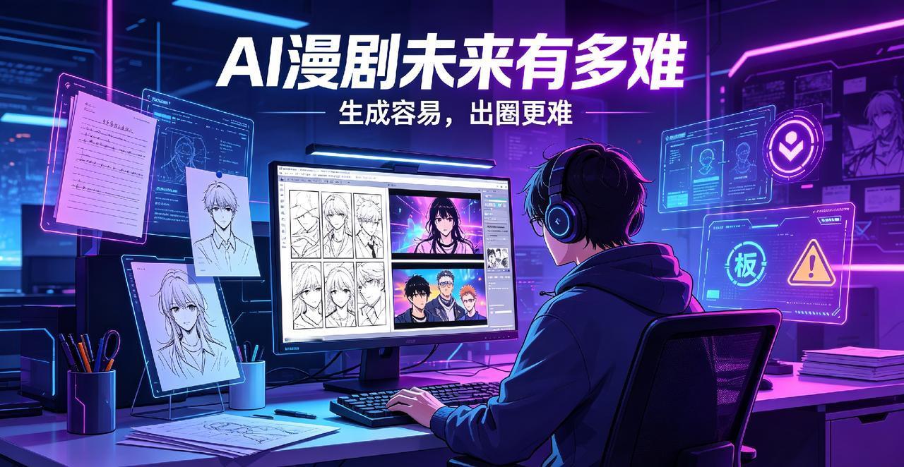 AI漫剧火得快，但真正的坎才刚刚开始
 
AI漫剧这两年突然火了，很多人以为内容
