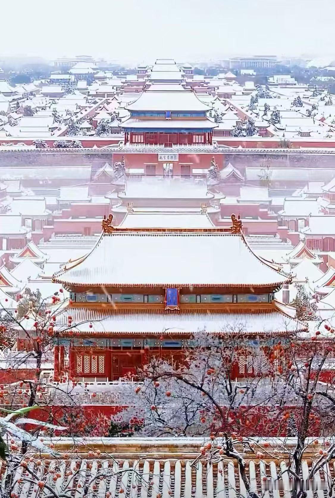 北京今天下雪，最美的一张图，有甄嬛传的味道！

今天北京一场大雪，如期而至。北京