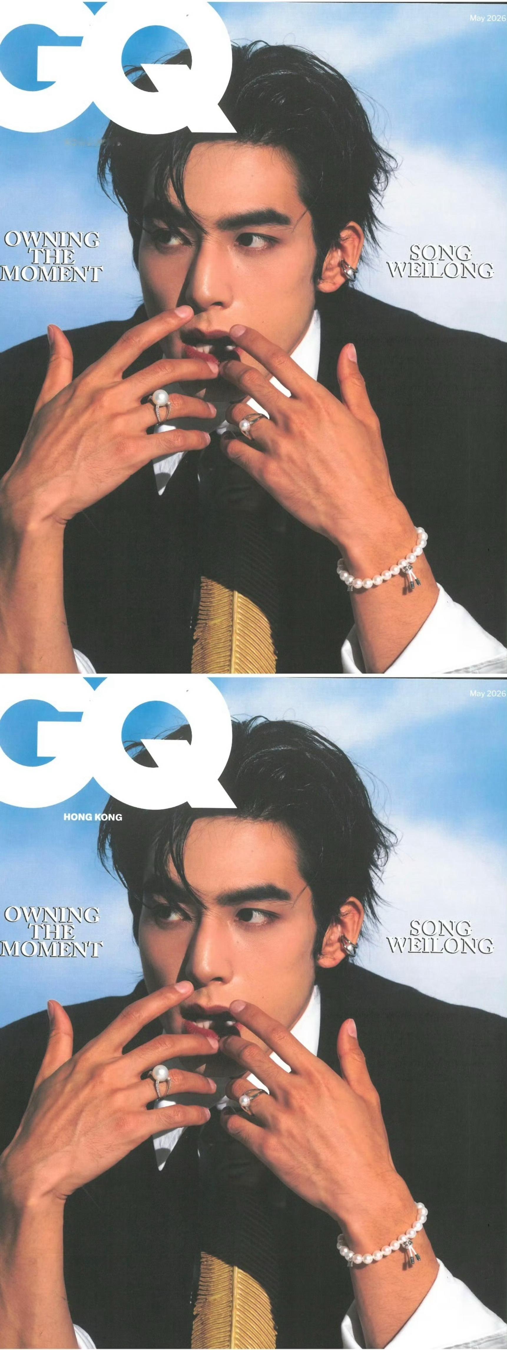 宋威龙港版GQ封面宋威龙港版GQ五月刊封面预告，好绝的表现力，骨相真绝，太帅啦，