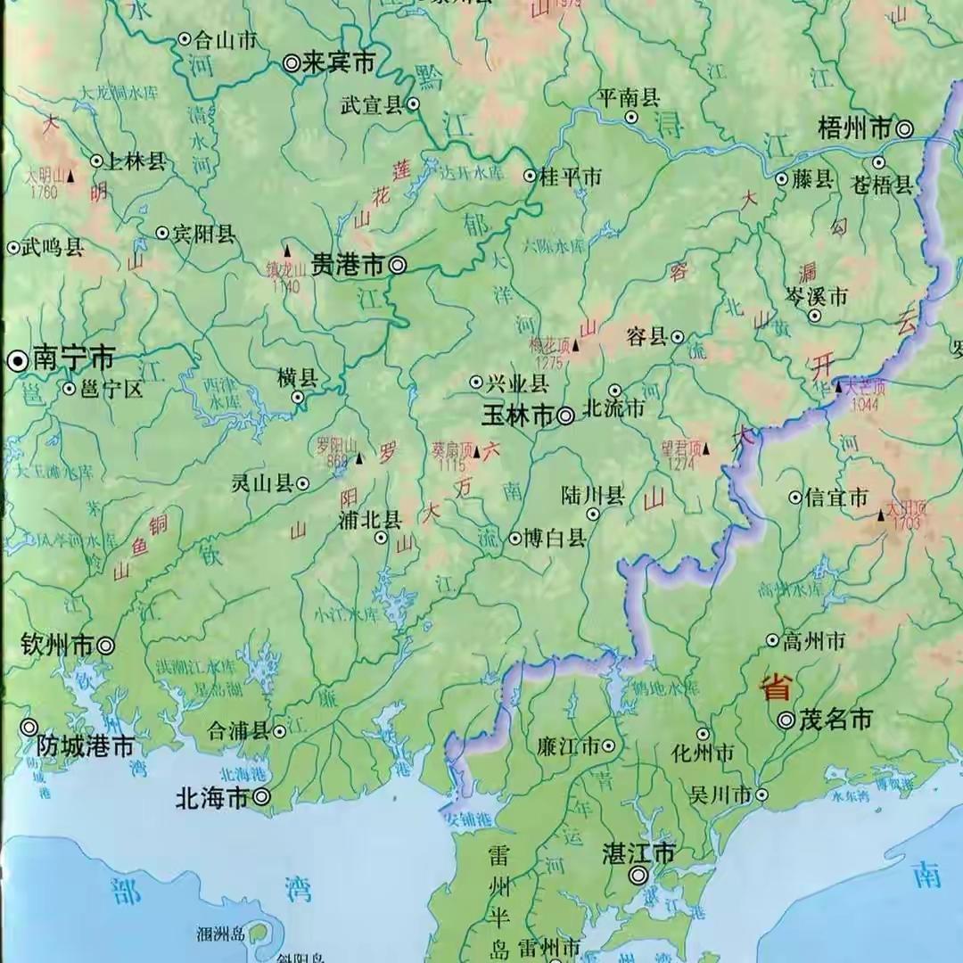 粤西和桂东南沿海的降雨这么充沛，为什么却没有一条大河流呢？