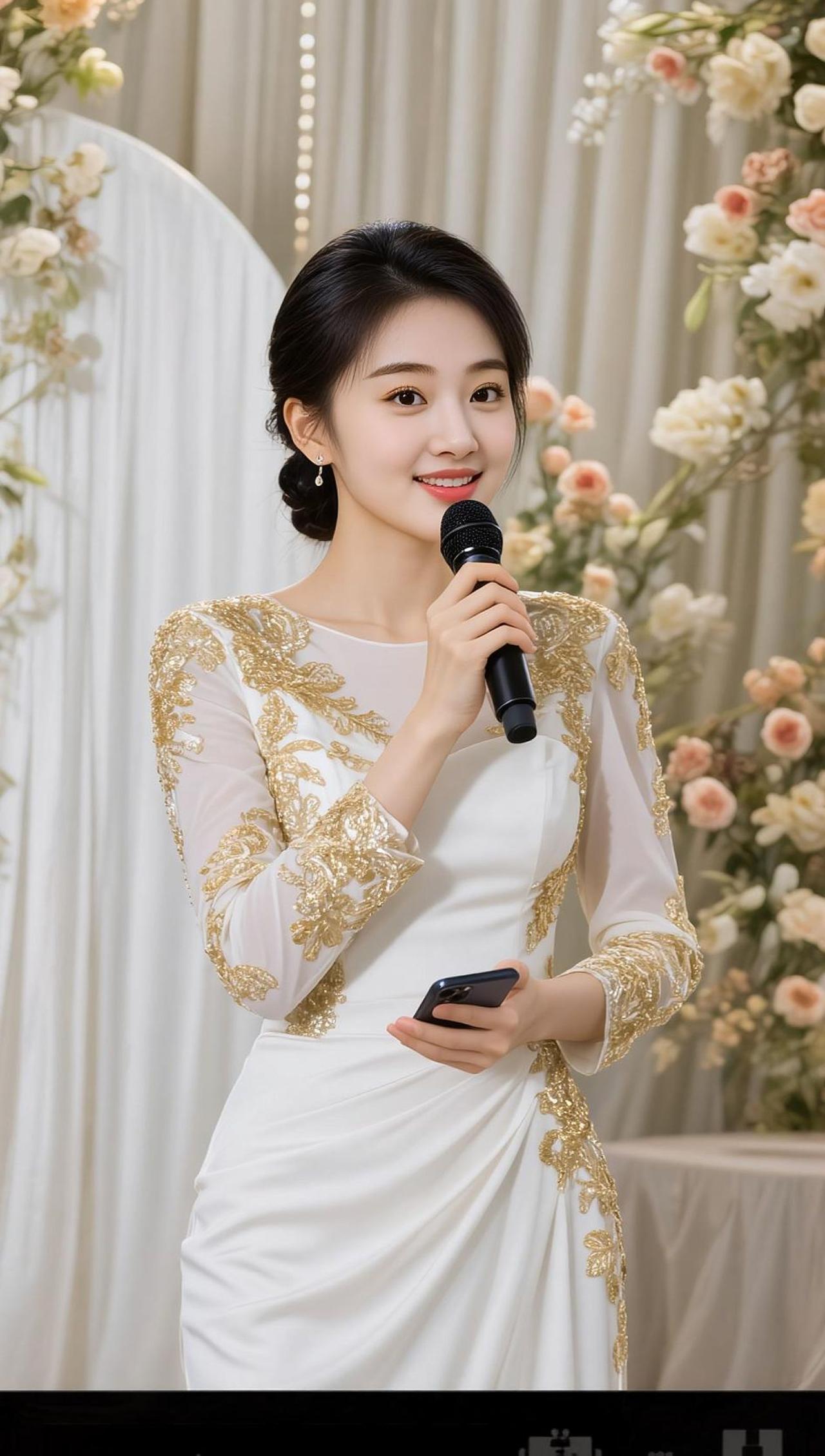 AI香槟风主持照 抖音ai创作