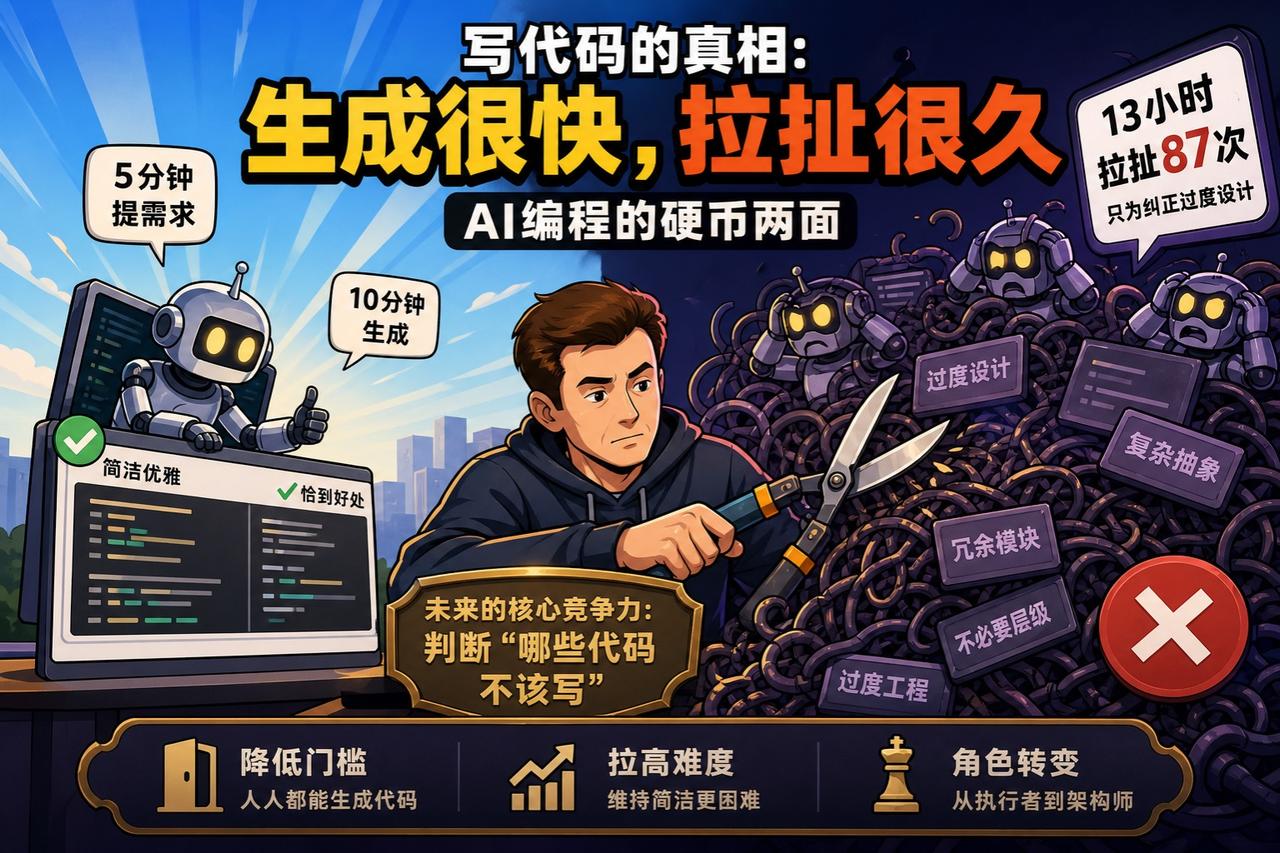 【AI时代的程序员：从码农变成“过度设计”纠偏员】

用Claude写代码的真实