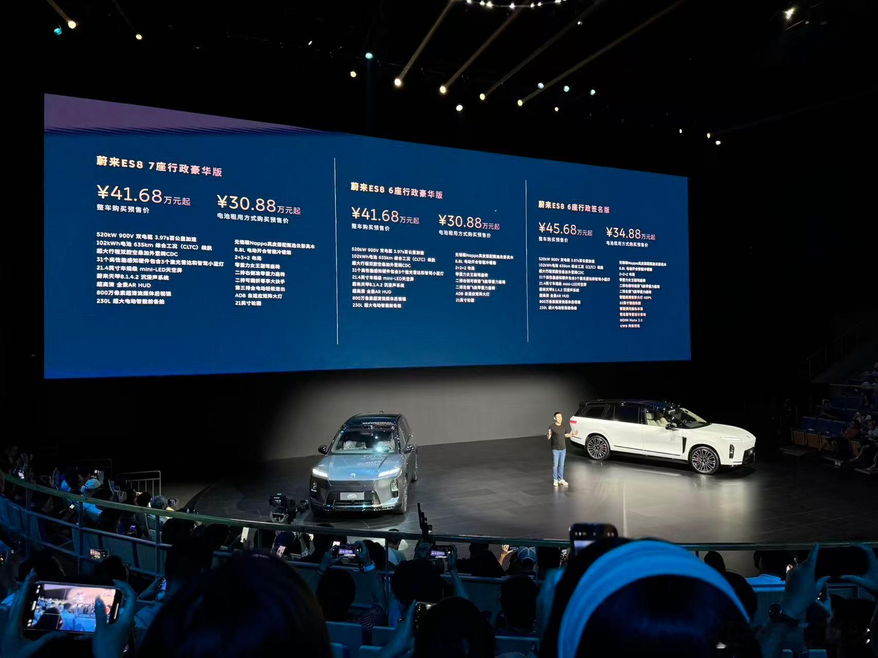斌哥这回真的拼了...二代 ES8 的 100kWh 版本指导价是 53.6 万