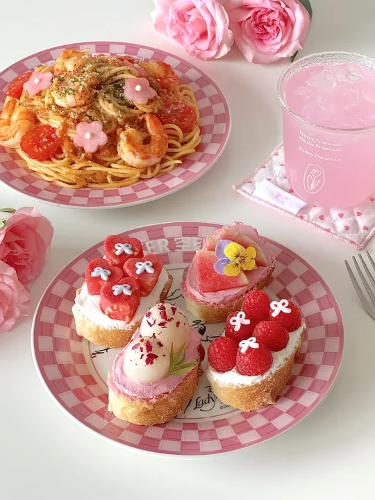 宅家浪漫美味🥂开放式法棍🌷 番茄肉酱意面