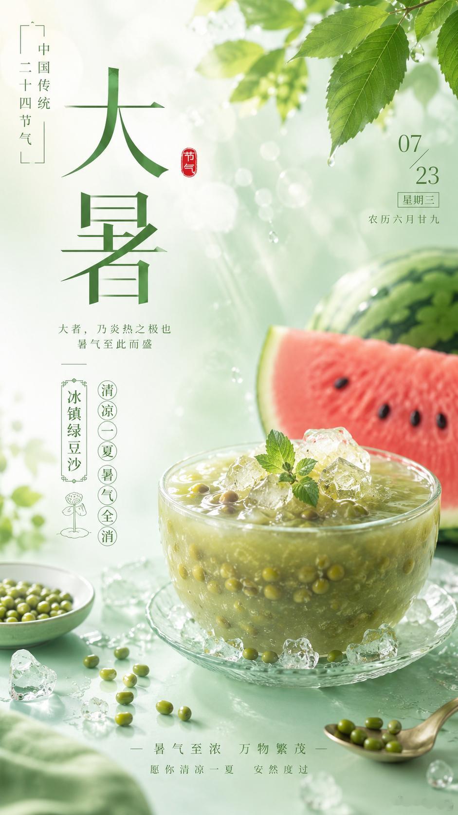何以消烦暑，端坐一院中。眼前无长物，窗下有清风。心上无忧，就是清凉无限。情感读书
