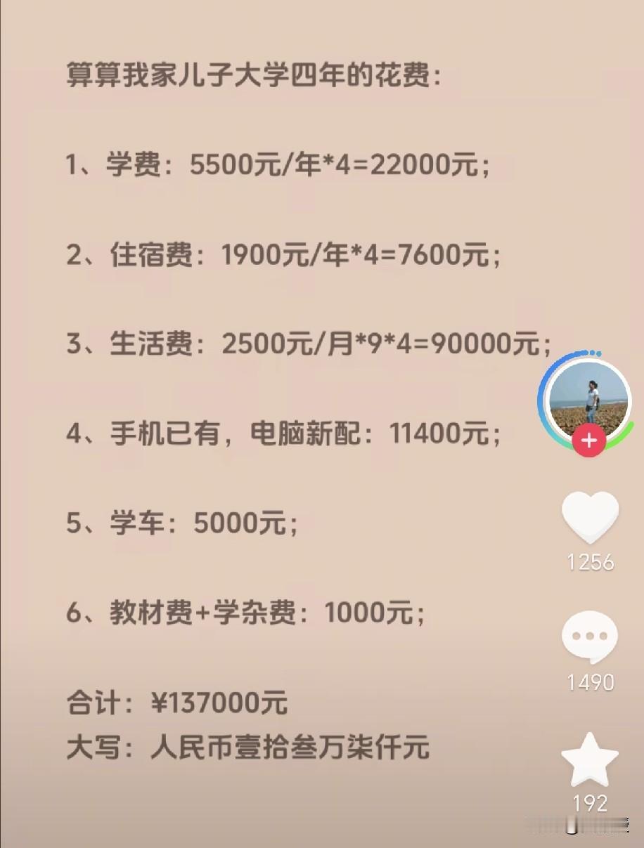 抖音推送的
为什么要算这个花费呢？
您怎么看？👀