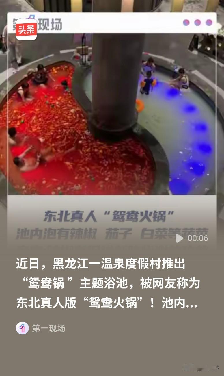 东北人整活，搞出真人版“鸳鸯火锅”，别说这画面一看就浑身暖和，比热炕都管用，不过