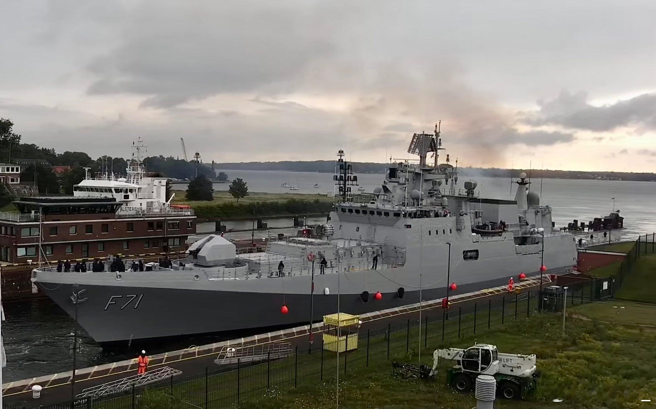 印度海军F-71“Tamal”号护卫舰已驶入德国基尔运河，走捷径进入北海。基尔运