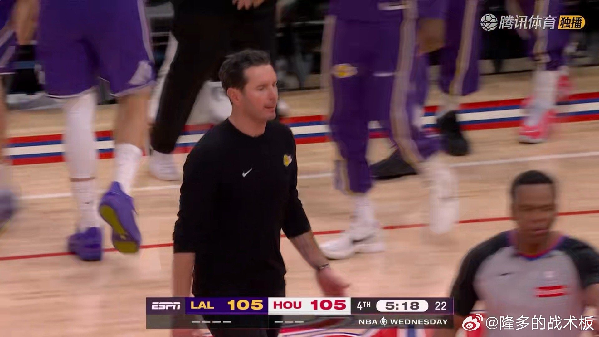 JJ喊出暂停，最后5分钟的决战！湖人vs火箭