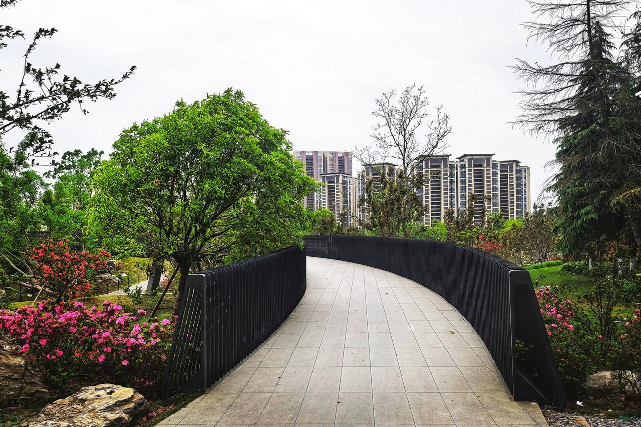 花山河河口公园的新章
在时光长河里，四月是灵动诗行，花山河河口公园，落成绽放华光