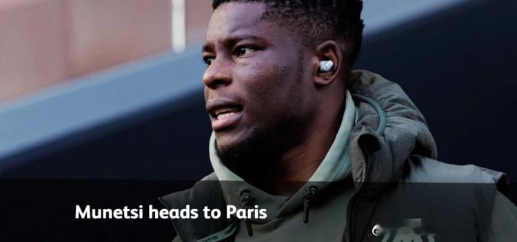 1月16日 狼队官方消息，马歇尔·穆涅西租借加盟巴黎FC，征战2025/26赛季