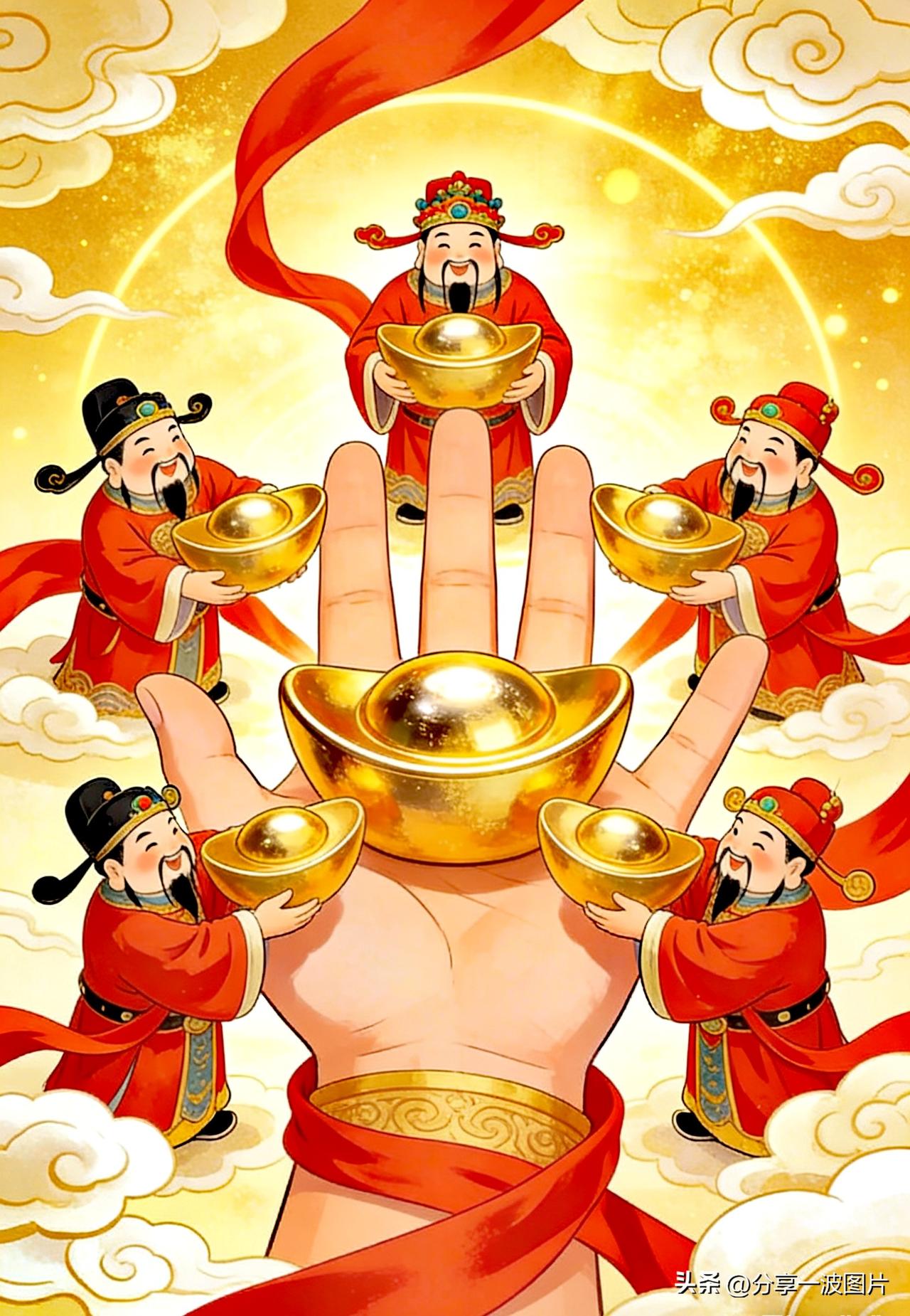 签收财源滚滚来