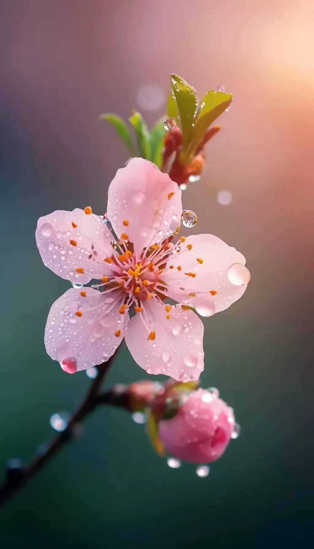 上联：桃花带雨芬芳在；
下联：？？？