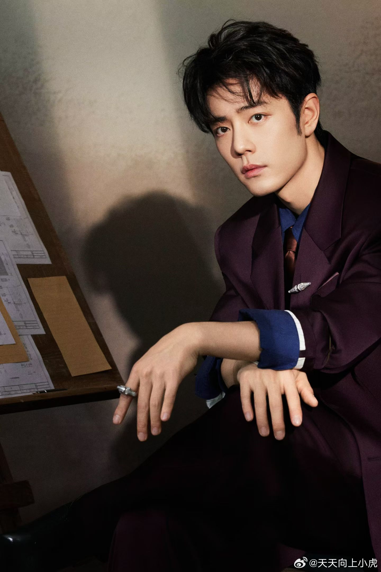 参加2025微博之夜肖战2025年对于肖战来说是丰收之年，《藏海传》热播，剧王。