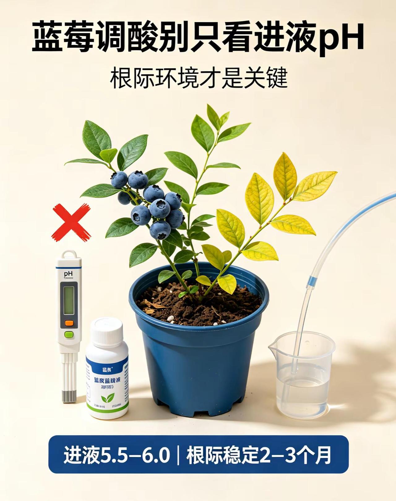 蓝莓调酸别踩坑！。蓝莓 蓝莓调酸 蓝莓基质栽培 蓝莓进液