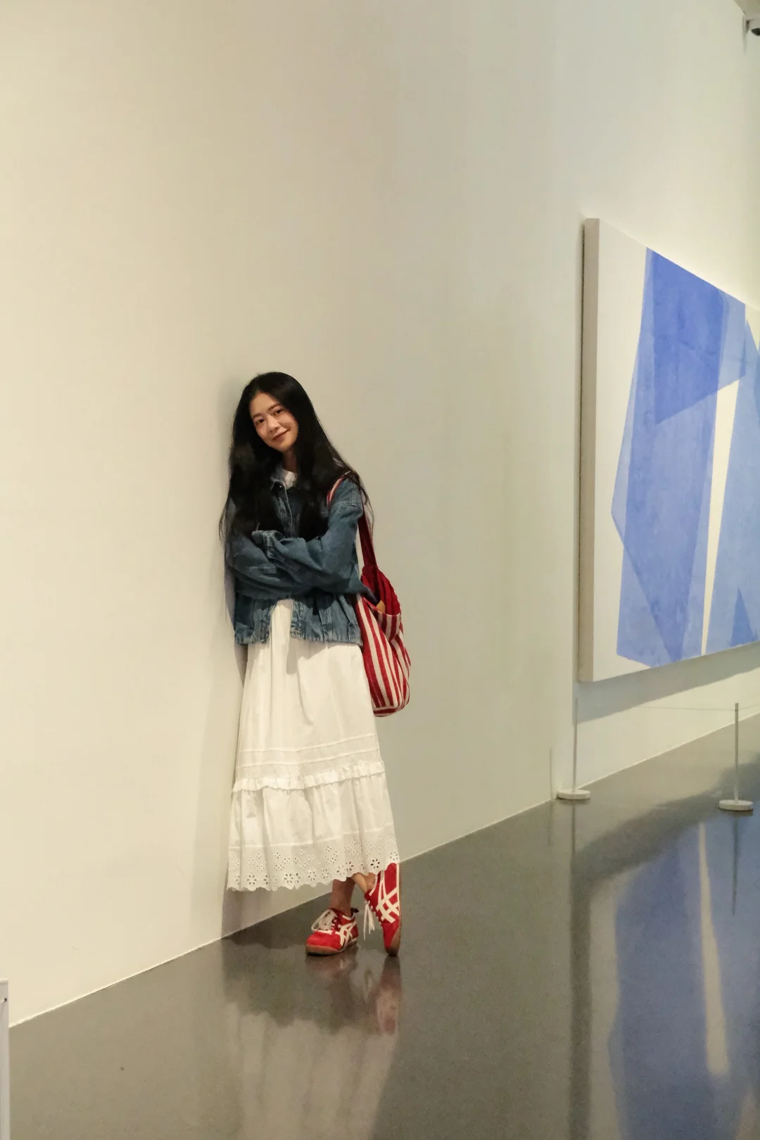 春日看展穿搭💙♥️🤍