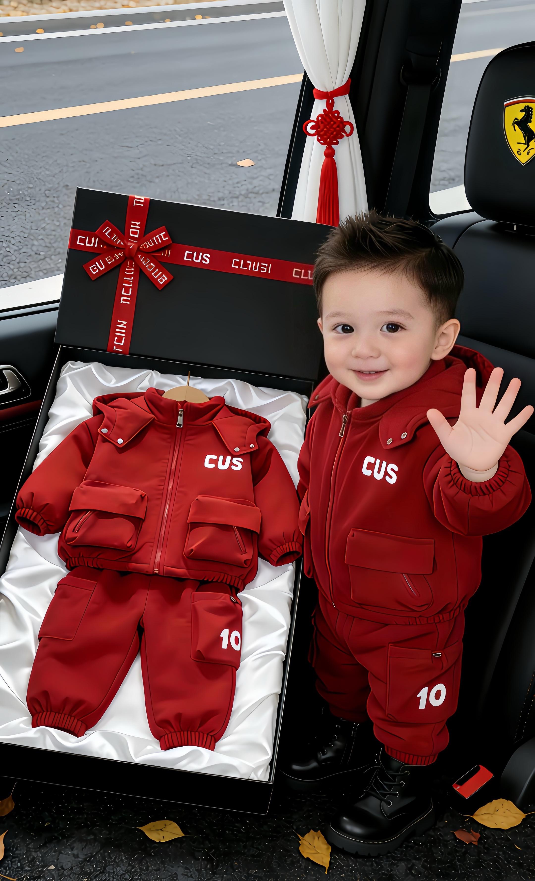 男女童加绒加厚套装