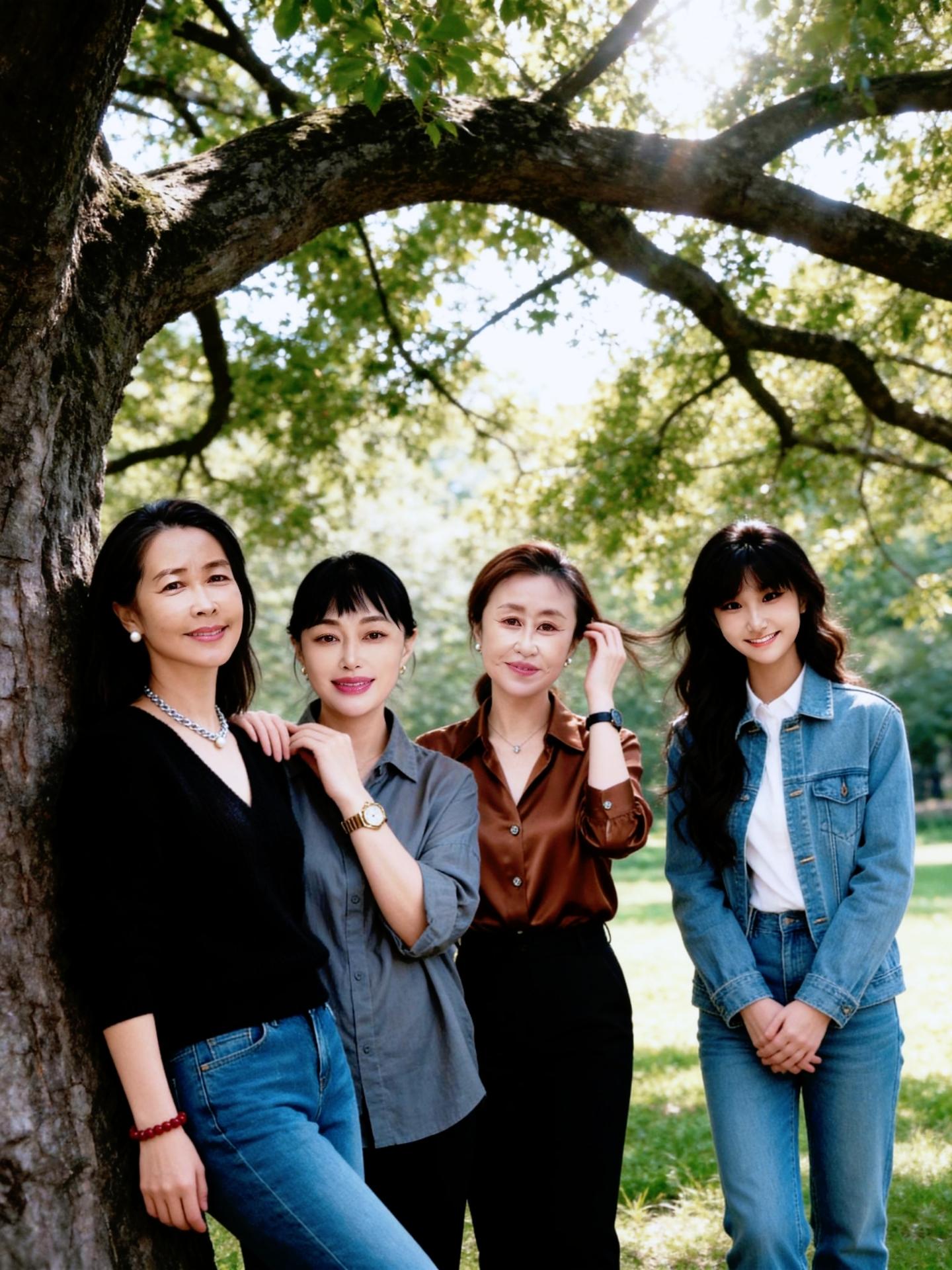 AI树下合影