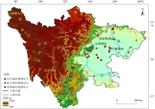 四川省151处文化遗址分布（青铜器）