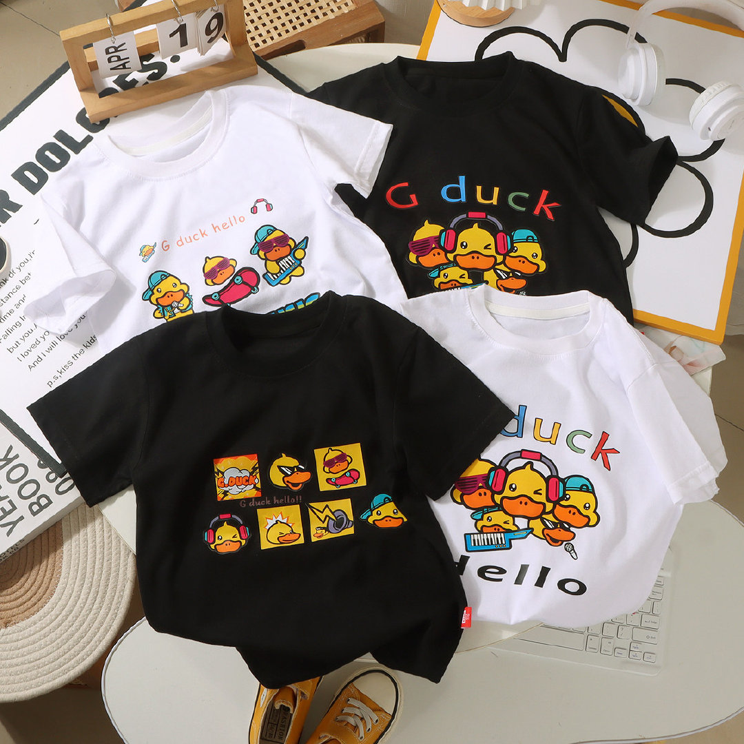 G.DUCKKIDS小黄鸭儿童纯棉短袖T恤薄款上衣 