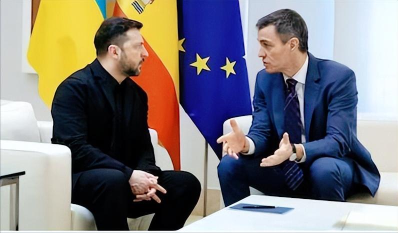 西班牙这回是真够实在的，泽连斯基刚踏入西班牙首都马德里，西班牙首相桑切斯当场就敲