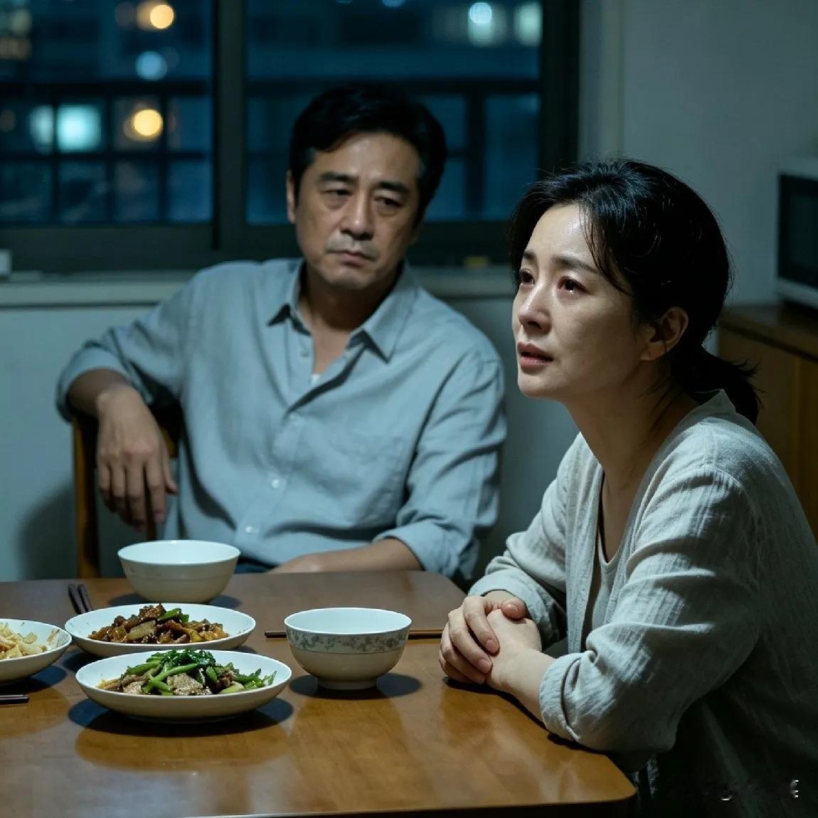 饭桌上，丈夫嫌妻子长成黄脸婆要求离婚，妻子神色凄凉：咱俩结婚十年，当初我也是貌美