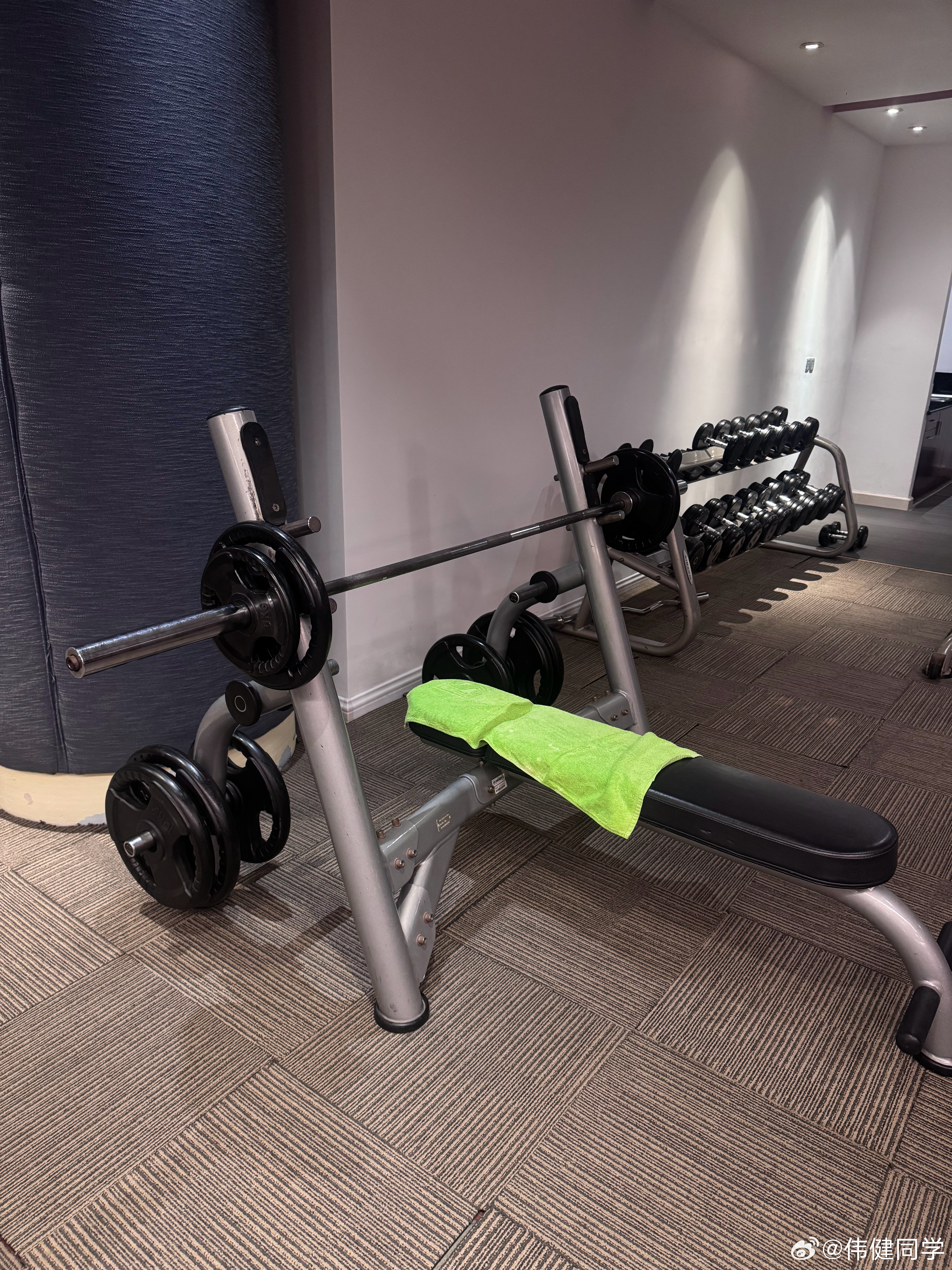 2026第35练🏋️♂️陀螺小健忙里偷闲举下铁，今天第一次尝试胸推单边15kg