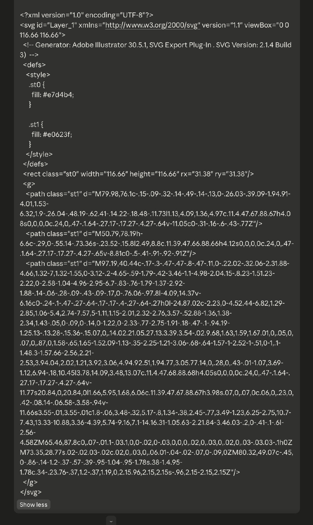 1) 在 Adobe Illutrator 里搞了一只小猪；2) 以 svg 代