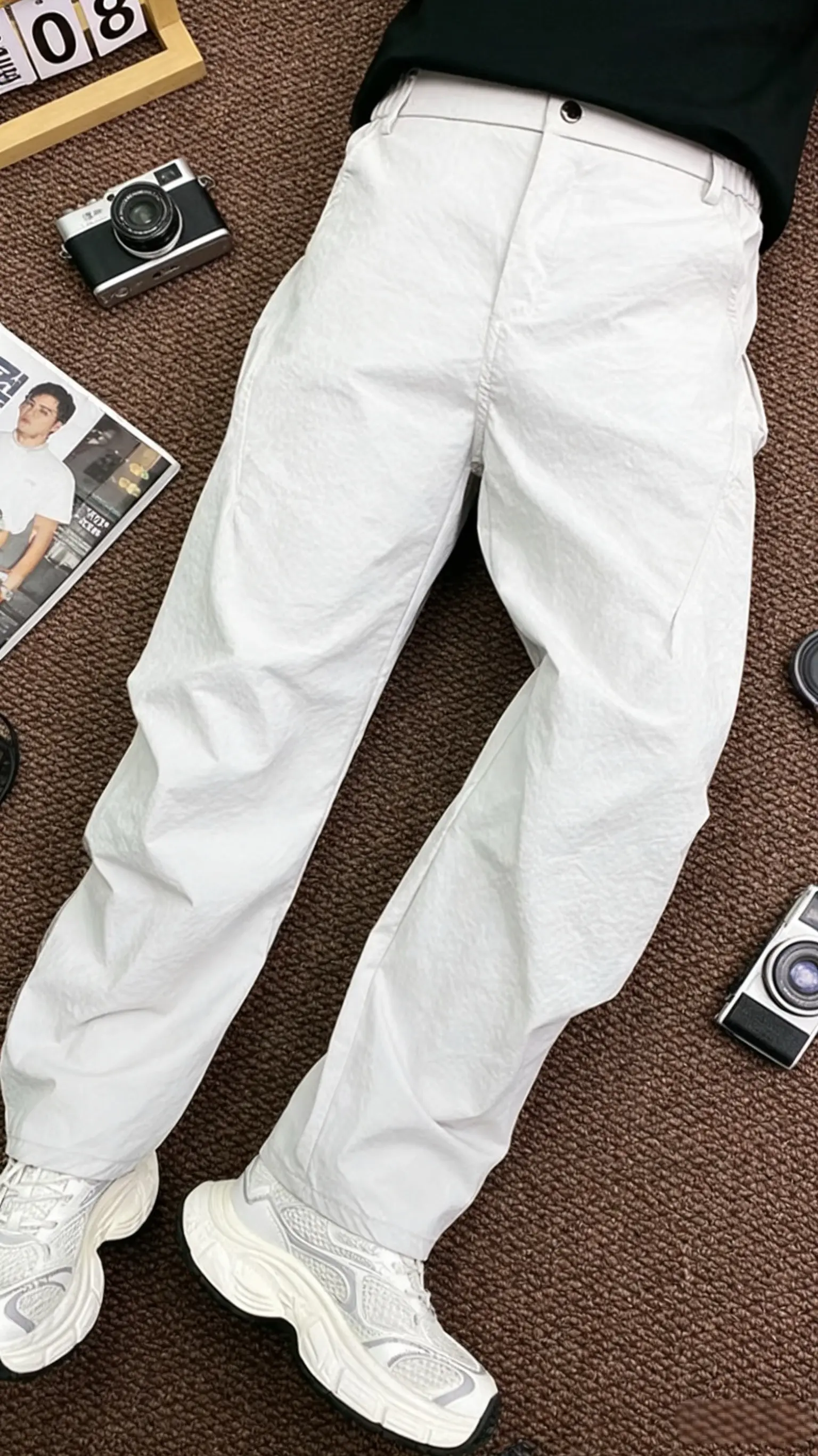 美式男裤2026年夏季新款痞帅宽松哈伦裤青年男士休闲户外直筒裤子