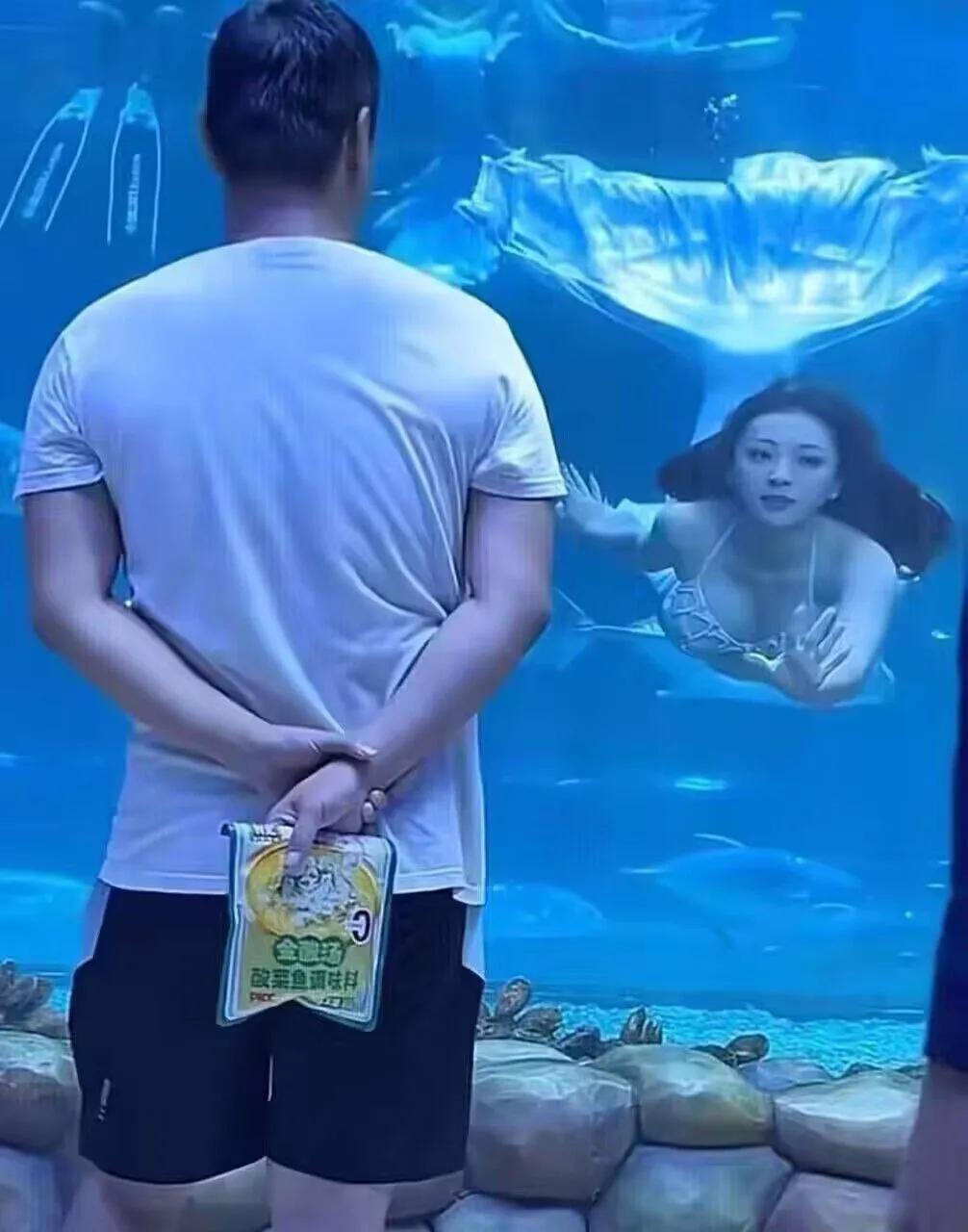 下次我也拿这个去看美人鱼表演
