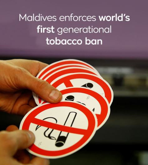 【马尔代夫实行世代禁烟令，外国游客也需遵守】马尔代夫卫生部11月1日宣布，当天起