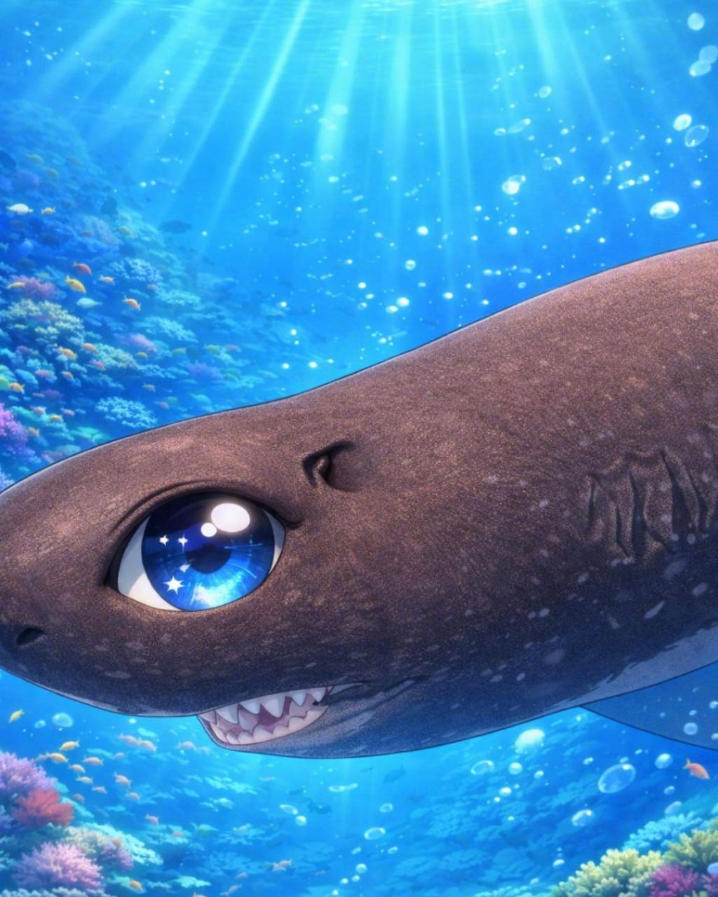 🦈🌊【西班牙惊现动漫感巨眼鲨 ：巨眼深海掠食者罕见搁浅】近日，西班牙海岸惊现