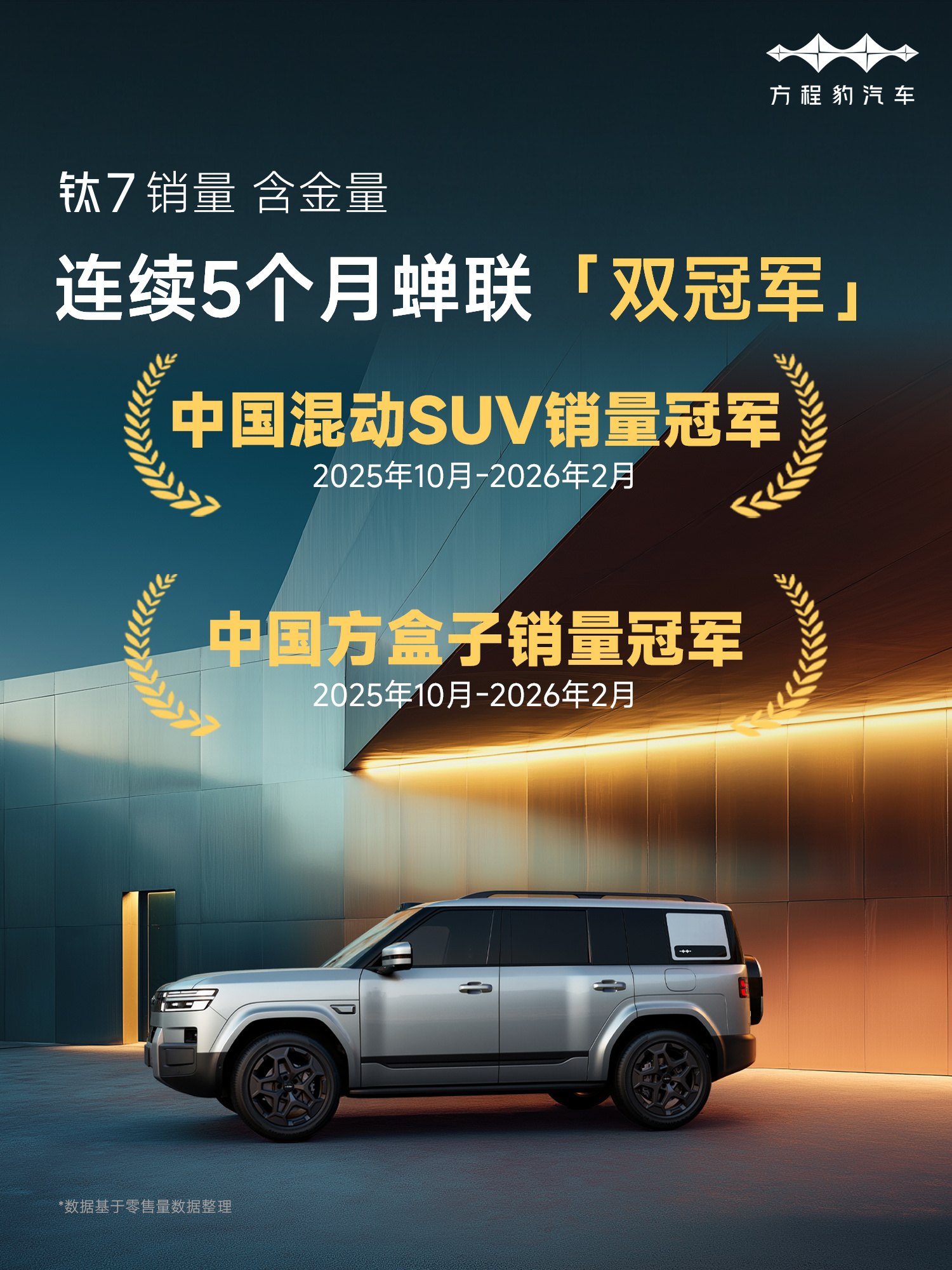 钛7可以呀，2月份中国混动全品类销量第一，连续5个月双冠，感觉销量还能再冲高钛7