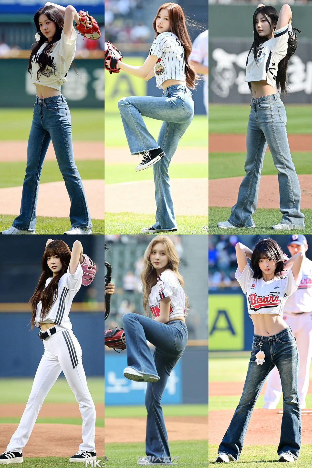 女爱豆开球合集⚾～Sui、洪恩採、Sana、金秋天、Wonhee、Ahyeon、