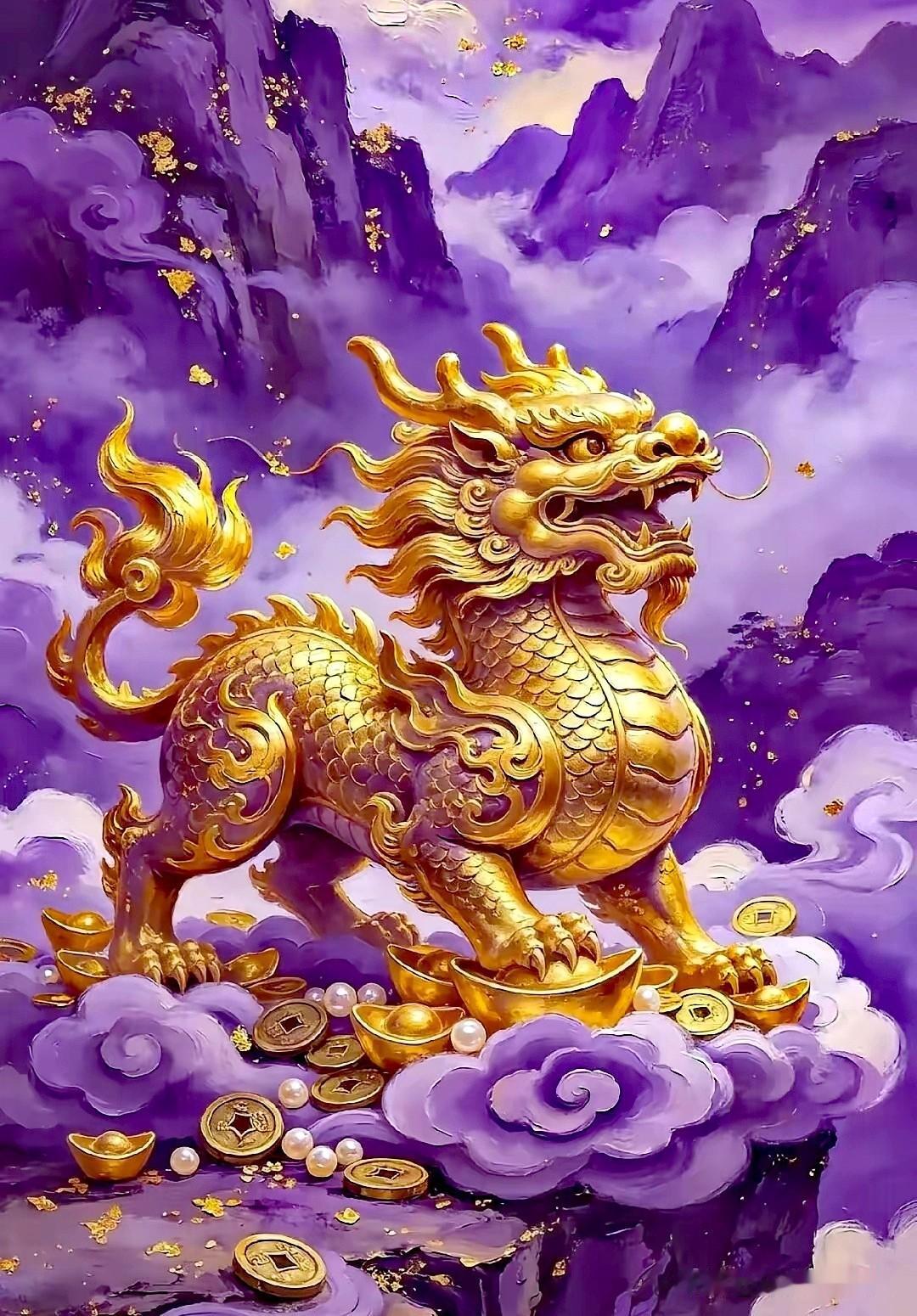 紫气东来，祥瑞招财。