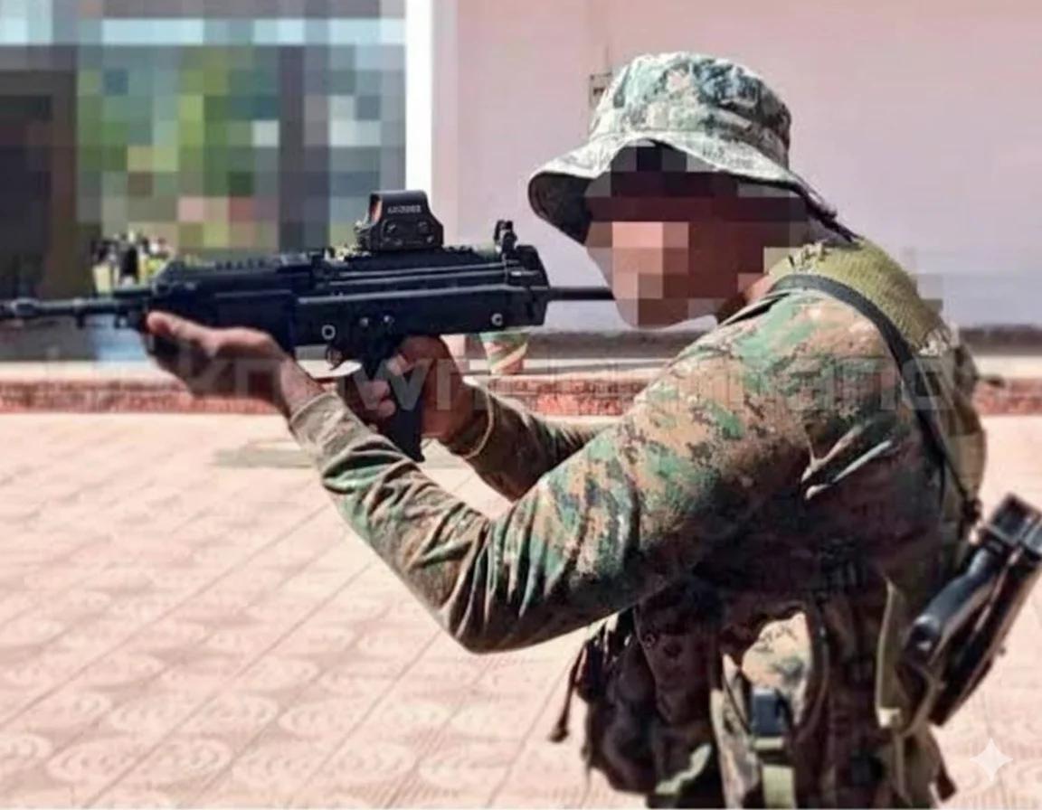 印度士兵与国产jvpc新型冲锋枪