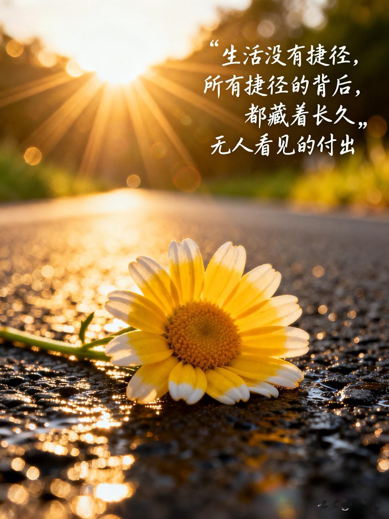 生活没有捷径，所有捷径的背后，都藏着长久无人看见的付出。[祈祷]捷径这两个字，说