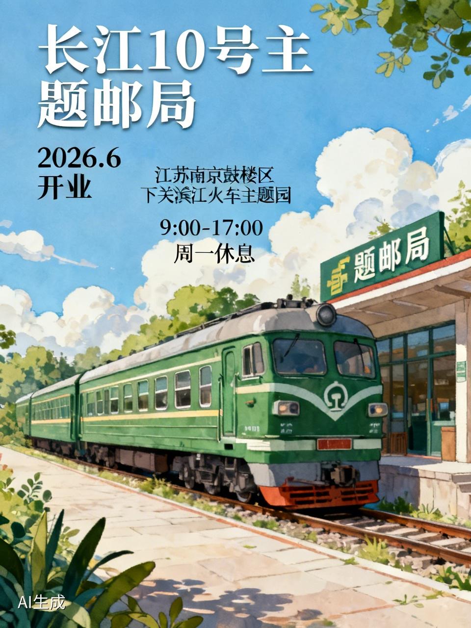 长江10号主题邮局上了绿皮火车 长江10号主题邮局上绿皮火车啦！2026年6月，