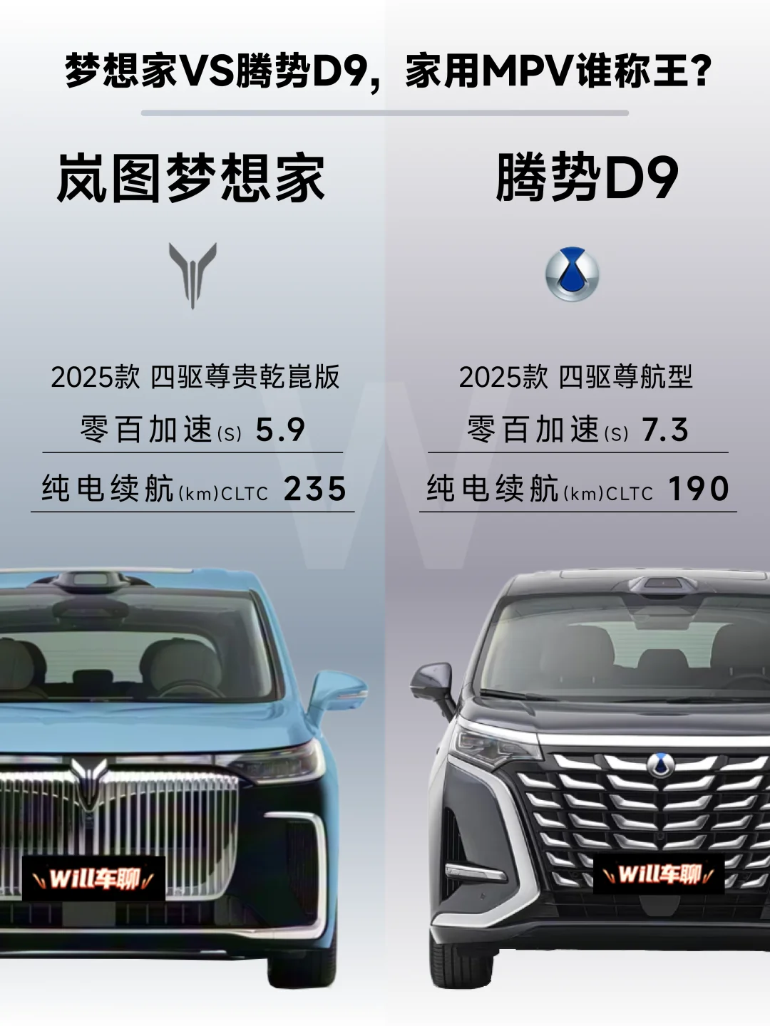 岚图梦想家 vs 腾势D9，谁是30万级家用首选